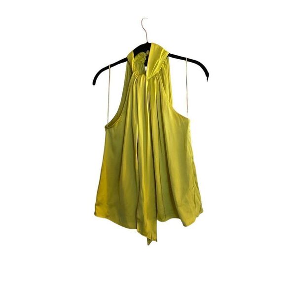 Zara women’s NWT green front bow silky ￼￼ blouse size small - Picture 2 of 4